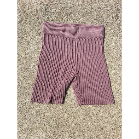 Wild Fable Shorts Women Size XS Purple Elastic Waist Ribbed Knit Biker Short - Picture 1 of 4